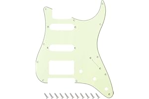 Banworks Pickguard 3 plis Strat HSS Pickguard 11 trous pour guitare électrique SSH Scratch Plate pour Stratocaster ST JT/HB-02 standard de style moderne américain/mexicain Ivoire