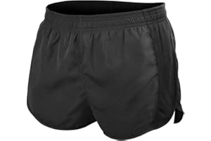 MUSCLE ALIVE Uomo Sport Running 1" Elite Diviso in Esecuzione Pantaloncini con Lato Maglia Pannello Presto Asciutto Leggero Poliestere