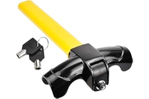 RMENOOR Antivol Volant Direction Alliage D'aluminium et Acier A3 Anti-Corrosion Blocage de Volant de Voiture Haute Sécurité Efficace Universel pour Camping Automobile Voiture Gros Camion