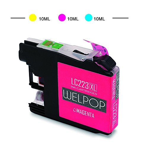 WELPOP Kompatibel Ersatz für Brother LC223XL Druckerpatronen, (3 Schwarz,1 Blau,1 Rot,1 Gelb), Hoher Reichweite Kompatibel mit Brother DCP-J4120DW MFC-J5320DW MFC-J4620DW MFC-J5620DW MFC-J5720DW Drucker - 2