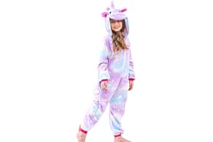 Ceruwum Grenouillères Licorne pour Filles Polaire Combinaison Pyjama Enfant