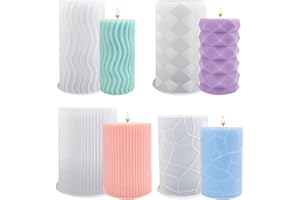 CAPANEUS 4 Stück Kerzen Formen Silikon, Kerzenformen Zum Gießen, Silikonformen Kerzen Gießen Set, Silikonformen Gießformen Kerzenhalter, Kerzen Selber Machen Set Formen für DIY Handwerk Home Dekor, Duftkerze