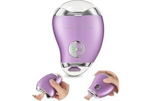 LOPHE Electric Nail Clippers, 2 in 1 Automatic Nail Clippers and Polisher,3 Speed Settings,USB Charging Safety Nail Trimmer with LED Light and Chip Storage Box for Children, Adults,Elderly