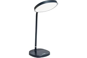 Lumie Task | Lampe LED thérapie lumineuse, réglable, anti-déprime hivernale, éclairage cristallin, confort visuel, meilleure humeur et énergie | Bleu Charbon