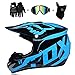 Produktbild Professionelle Motocross Caschi und Handschuhe und Brille DO Standard T Kinder Quad ATV Kart Helm (S-XL),M