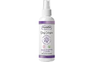 Poochiful Dog Perfume Spray 200ML. Black Raspberry & Vanilla Dog Cologne Used by Groomers & Dog Owners Along With Our Vegan Dog Shampoo. Dog Finishing Sprays Keep Your Little Stink Bomb Smelling Fresh
