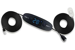 BRIEFCEC USB Digitale Temperaturregler-Steckdose mit Kältethermostat, 5V/2A, für die Temperaturregelung und Belüftung in Gewächshäusern, Aquarien und AV-SCH mit USB-PC-Lüftern