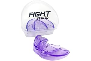 ‎FIGHT MIND SUCCESS IS A DECISION Fight Mind - Mundschutz für Zahnspangenträger - Zahnfleischschutz (lila) I 100% medizinisches Silikon | Schützt Ober,- und Unterkiefer I Ebook inklusive