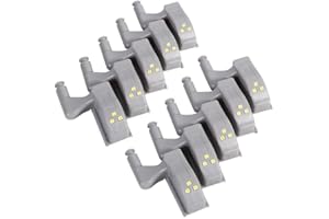 YOSOO Oświetlenie szafek LED, uniwersalne, na zawiasy, do nowoczesnych kuchni, dekoracja lamp, 10 sztuk ciepła biel