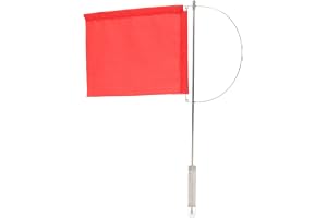 Vindindikator Röd Båtflagga med Mast i Rostfritt Stål för Segelbåt, Lätt Att Använda, Rostsäker Marin Mastflagga (200 * 160 m
