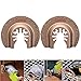Produktbild EEvER Multitool-Werkzeugzubehör Halbkreisförmige Schneidklinge, 2pcs 63mm Sägeblätter Schnellspanner Multitool Carbide Segment für Bosch Handwerker oszillierende Werkzeuge