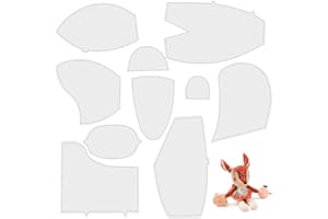 WGDVVJV Memory Bear Template Ruler 15Inch 10PCS Memory Bear Template Ruler Set Memory Bear Template Pattern with Instructions Paper DIY Sewing Quilting Memory Bear Patterns