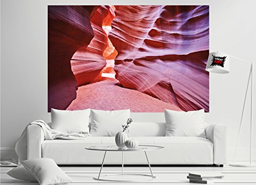Fototapete Antelope Canyon Wand-dekoration – Wandbild Slot Canyon Poster-Motiv by GREAT ART (210 x 140 cm) - 6