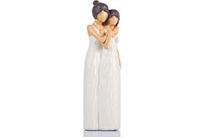 QIANLING Mutter Tochter-Figuren - Heartfelt Geschenke für Mama von Tochter, Geburtstage,Valentinstag,Muttertag - Schlafzimmer Wohnzimmer Tischplatte Bücherregal Gedenkdekor Familie Figuren