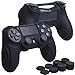 Produktbild YoRHa Perfekter Griff Kein Geruch Silikon Hülle Abdeckungs Haut Kasten für Sony PS4/slim/Pro Controller x 1 (schwarz) Mit Pro aufsätze thumb grips x 8