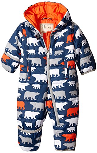 Hatley Baby-Boys Infant Winter Puffer -Polar Bears Snowsuit, Blue, 18-24 Months