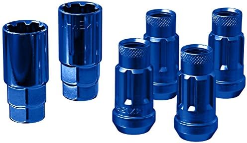 Wheelmate 33002U Monster Locking Lug Nut, Set of 4, Blue, 14 x 1.50
