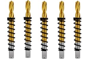 ASNOMY 5 brocas piloto chapadas en titanio para sierra perforadora, broca central para metal, acero, hierro, madera, plástico