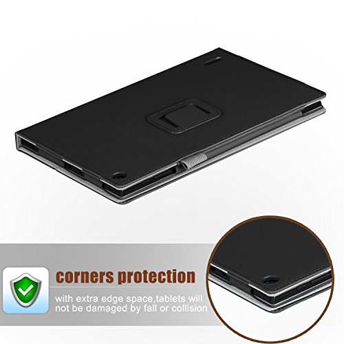 ELTD Alldaymall 10 Zoll / NPOLE NT101 Tablet Hülle Case, Ultra Schlank Smart Cover Tasche Schutzhülle Case für Alldaymall 10 Zoll / NPOLE NT101 (2017 Neues Modell) Tablet mit Standfunktion, Schwarz - 6