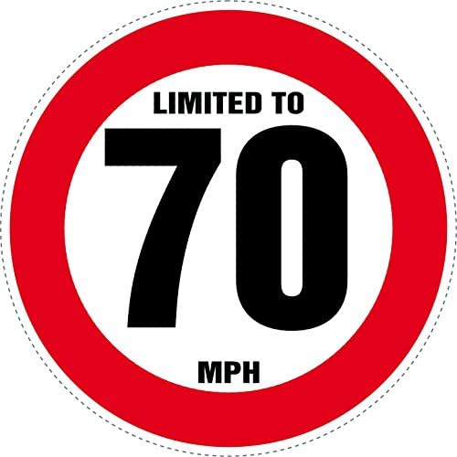 2 Stickers Limited to Circle Red (/125 mm/inch = 5 'Speed 70MPH