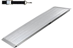 ‎TRUTZHOLM TRUTZHOLM Alu Auffahrrampe 200 cm lang 28 cm oder 56 cm oder 70 cm breit Traglast 270 bis 540 kg grau perforiert Verladerampe (70 cm breit)