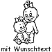 Produktbild Babyaufkleber Autoaufkleber für Geschwister mit Wunschtext - Motiv G5-MM (16 cm)