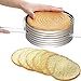 Produktbild Romote Einstellbare Mousse Mold Layer Cake Slicer Kit Edelstahl Slicing Kuchen 9" bis 12" (Silber)