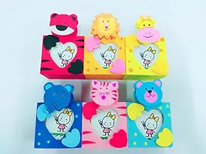 GOLD LEAF Wooden Pen Stand With Photo Frame, Multicolor, Pack Of 6