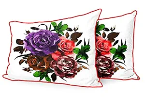 DreamVio Jute Fabric Printed Decorative Pillow/Throw/Cushion Covers for Living Room, Bed Room, Sofa,Chairs,Pillow Cases, Pillow Covers Set of 2, Size 12x18 Inches Style146