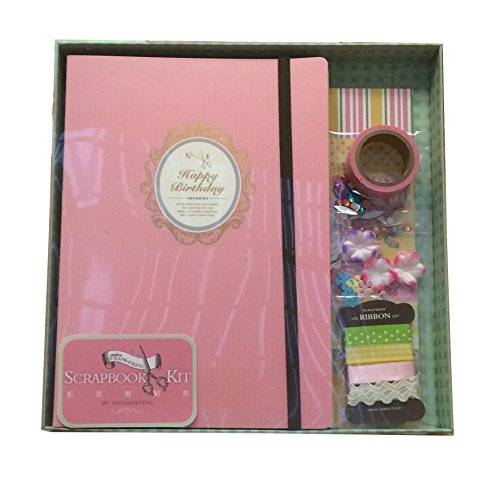 Scrapbooking-Set mit Verzierungen, Washi-Tape und viele Stanzformen rose - 2