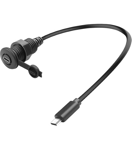 Adaptateur USB-C De Montage Carré – USB 3.0 Mâle Vers Femelle, 5 Gbps, Charge PD 60W, Pour Tableau De Bord Voiture