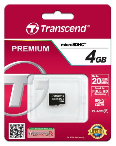 Transcend Extreme-Speed Micro SDHC 4GB Class 10 Speicherkarte (bis zu 20MB/s Lesen) - 2