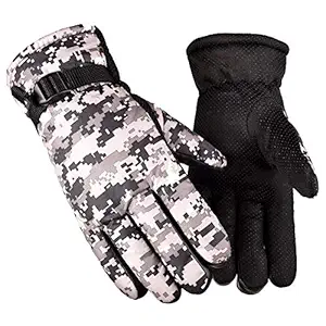 Generic Warm|Full wind protection|Snowboard & skiing Gloves, Grey (1 Pair)