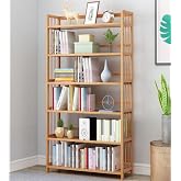 Valkyrie 6 Katlı Bambu Raf Kitaplık 78x23x149,5 cm &Ccedil;ok Ama&ccedil;lı D&uuml;zenleyici Dekoratif Organizer