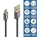 iVoltaa Data & Charging Micro USB Cable 6Ft Long, with Gold Plated connectors and thick copper wires (19 AWG) with 2.4 Amps Charging Speed for Samsung, Android Smartphones and More (Space Grey) RS.399.00