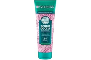 GEOMAR | Scrub Corpo Doccia, Setificante, 2 in 1 Esfolia e Deterge, Uso Quotidiano, 95% di Origine Naturale, Formula Vegan, Dermatologicamente Testata, Made in Italy, 250 ml
