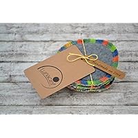 Peelingpads aus Bio-Baumwolle, 5 Stück, Kosmetikpad, Abschminkpad, Reinigungspad, bunt, creme, beige, natur, grau, dunkelgrau