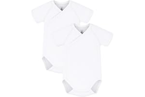 Petit Bateau Body Neonato Manica Corta (Pacco da 2) Unisex-Bimbi