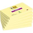 Post-it Super Sticky Notes, Double The Sticking Power, 6 Pads, 540 Sheets, 76 mm x 127 mm, Canary Yellow - Self-Sticking Notes for Walls, Monitors and Fridge