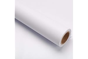 MERCOY Peel and Stick Wallpaper White Wallpaper Self Adhesive Vinyl Film Sticky Back Plastic Removable Wallpaper Decorative for Bedroom Living Room Kitchen Shelf Liner Upgrade Thicker 60cm x 300cm