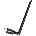 Maxesla Clé WiFi Double Bande AC 1200Mbps USB WiFi Adaptateur WiFi Dongle, Antenne 5dBi, 2.4G / 5GHz Double Bande, Compatible