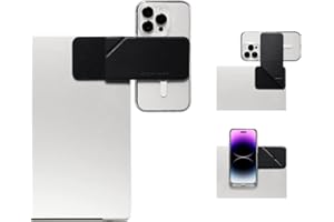 MOFT Magnetyczny uchwyt na laptopa iPhone, smukły, składany, regulowany uchwyt boczny na monitor telefonu do laptopa, przenośny uchwyt przedłużający (czarny)