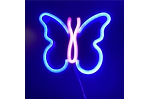 QiaoFei Luces de neón para colgar con forma de mariposa, luces de neón decorativas, con USB o funciona con pilas, para el hogar, dormitorio, bar, restaurante, Navidad, cumpleaños, fiesta, regalo