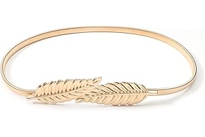 Liitata Cinturón de metal fino para mujer, cinturón elástico de metal para la cintura, cinturón de moda, hebilla de metal, cinturón de cintura elástica, cintura elástica, cinturón con hebilla para