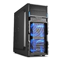 Sharkoon VG5-V PC-Gehäuse (Schnellverschlüsse, 2x 120-mm-LED-Lüfter vorinstalliert, USB 3.0)
