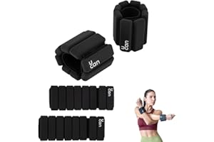 U Can - Par de pesas para tobillos y/o muñecas de silicona de 0,5 KG, 1 KG, 1,5 KG para ejercicio en casa. Minimalistas, cómodas y guapas. Colores negro, rosa, azul y gris.