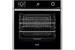 SAUTER SOP6214LX - Four Pyrolyse - 73L - 8 Modes de Cuisson - Guide Culinaire 15 Recettes - Programmateur LED - Gril Variable 4 Niveaux - Pyrolyse 59 Min - Finition Inox