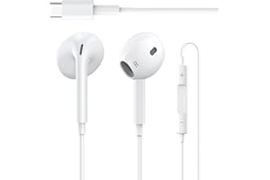 SESENO USB C Headphones, HiFi Stereo Earphones with Microphone and Volume Control, Type C In-Ear Headphones, for One Plus