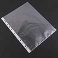 Amest A4 Transparent File (40 Mic) Clear Plastic Folder Punched Pockets for Filing Paper & Documents (Pack of 50)