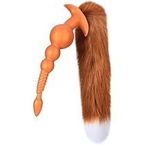 analdildo mit schwanz XR BRANDS TAILZ | Fuchs Schwanz Analplug - Schwarz/Weiß analplugs-buttplugs
